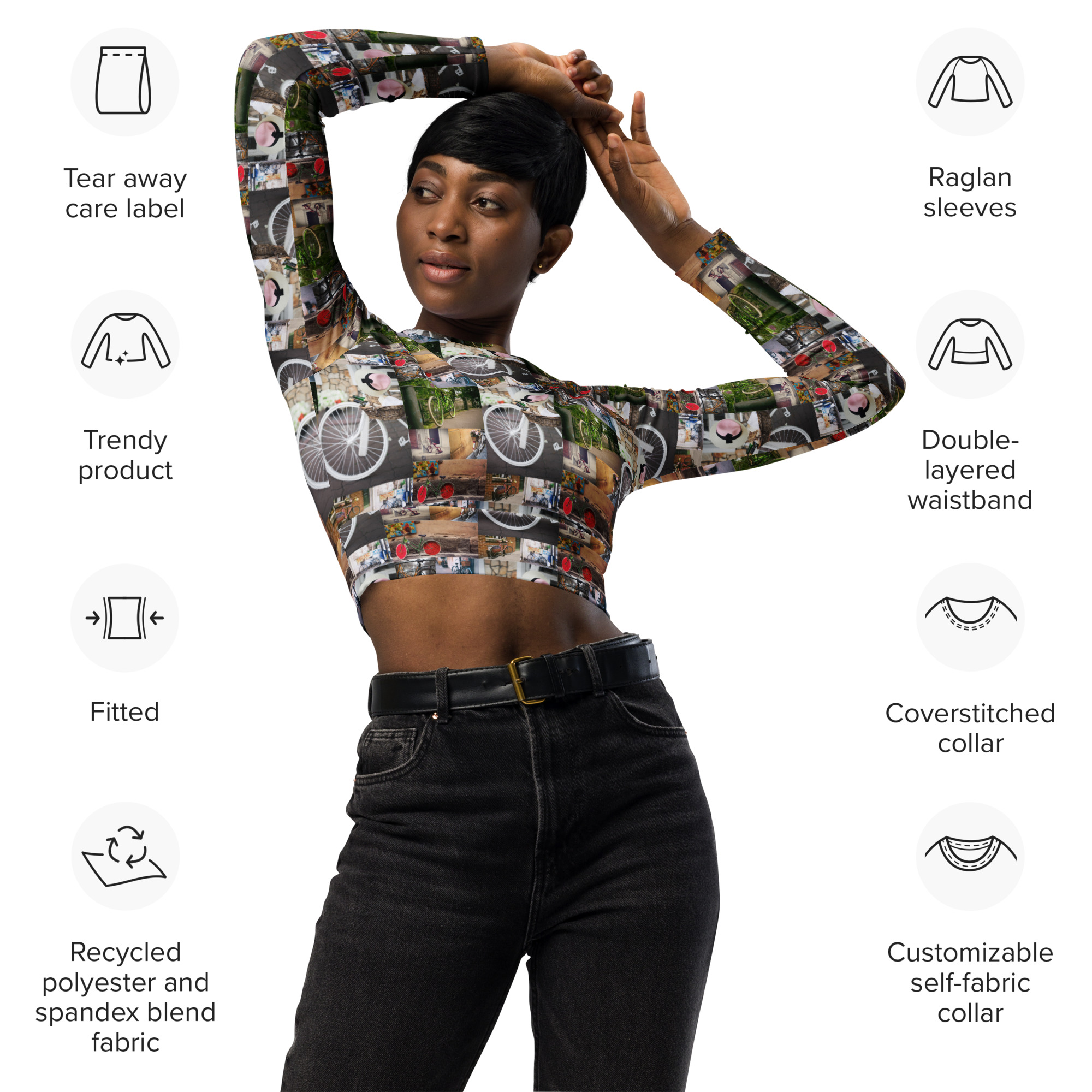 LINK Long-Sleeve Crop Top - Image 2