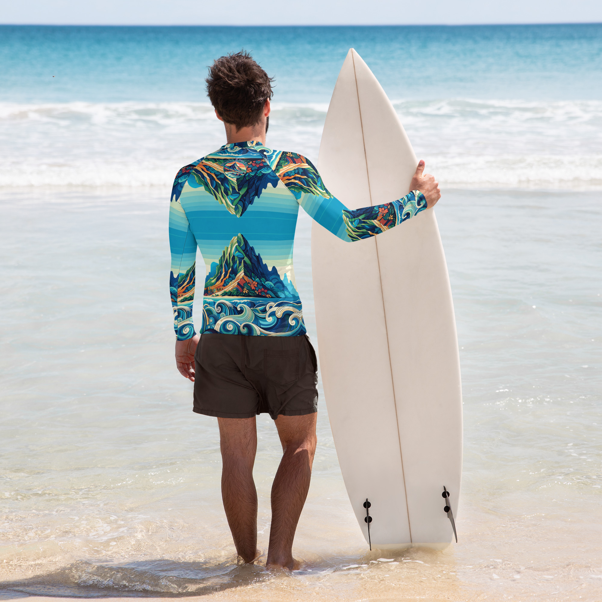 Mauka 2 Makai Men's Rash Guard - Image 5