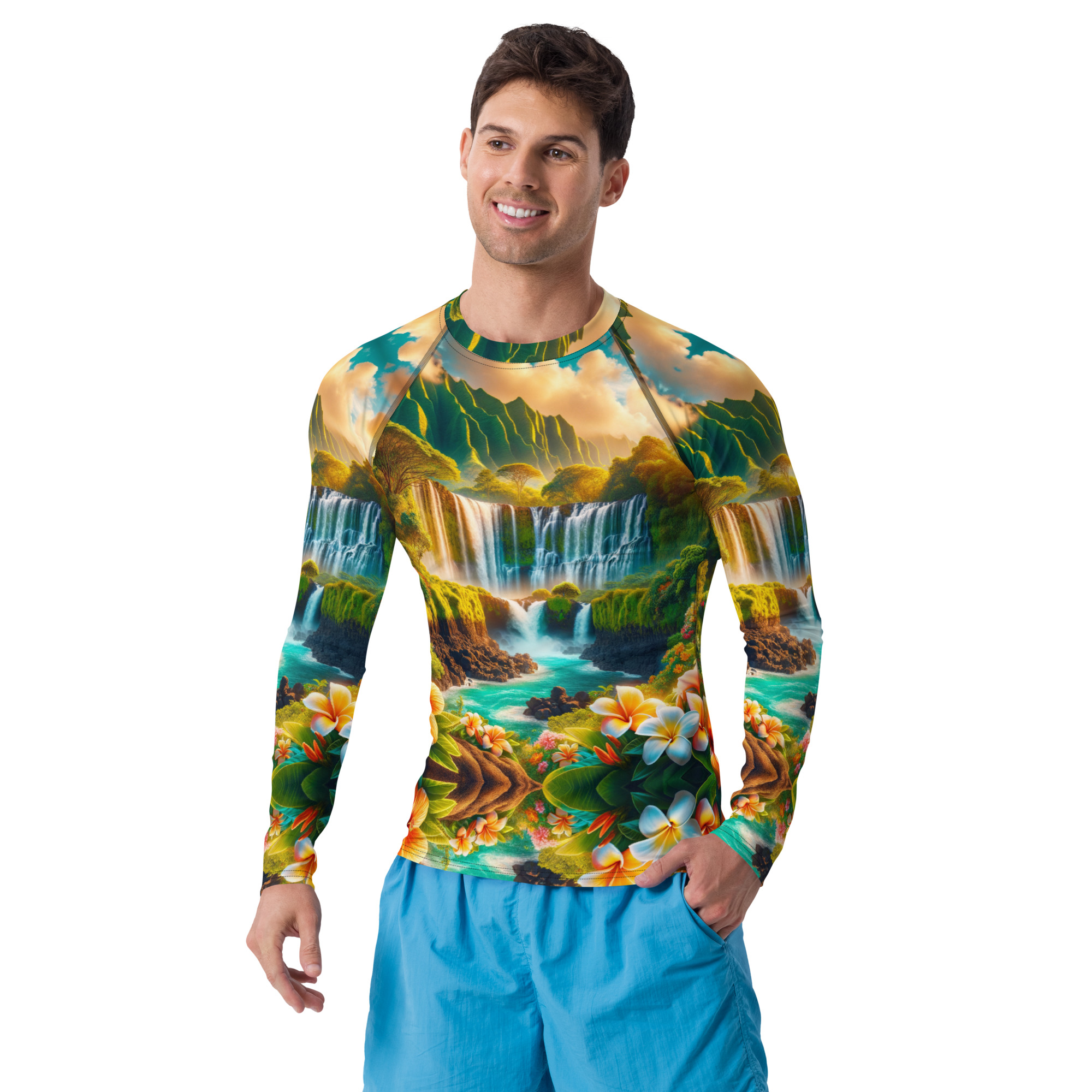 Mauka 2 Makai Men's Rash Guard - Image 4