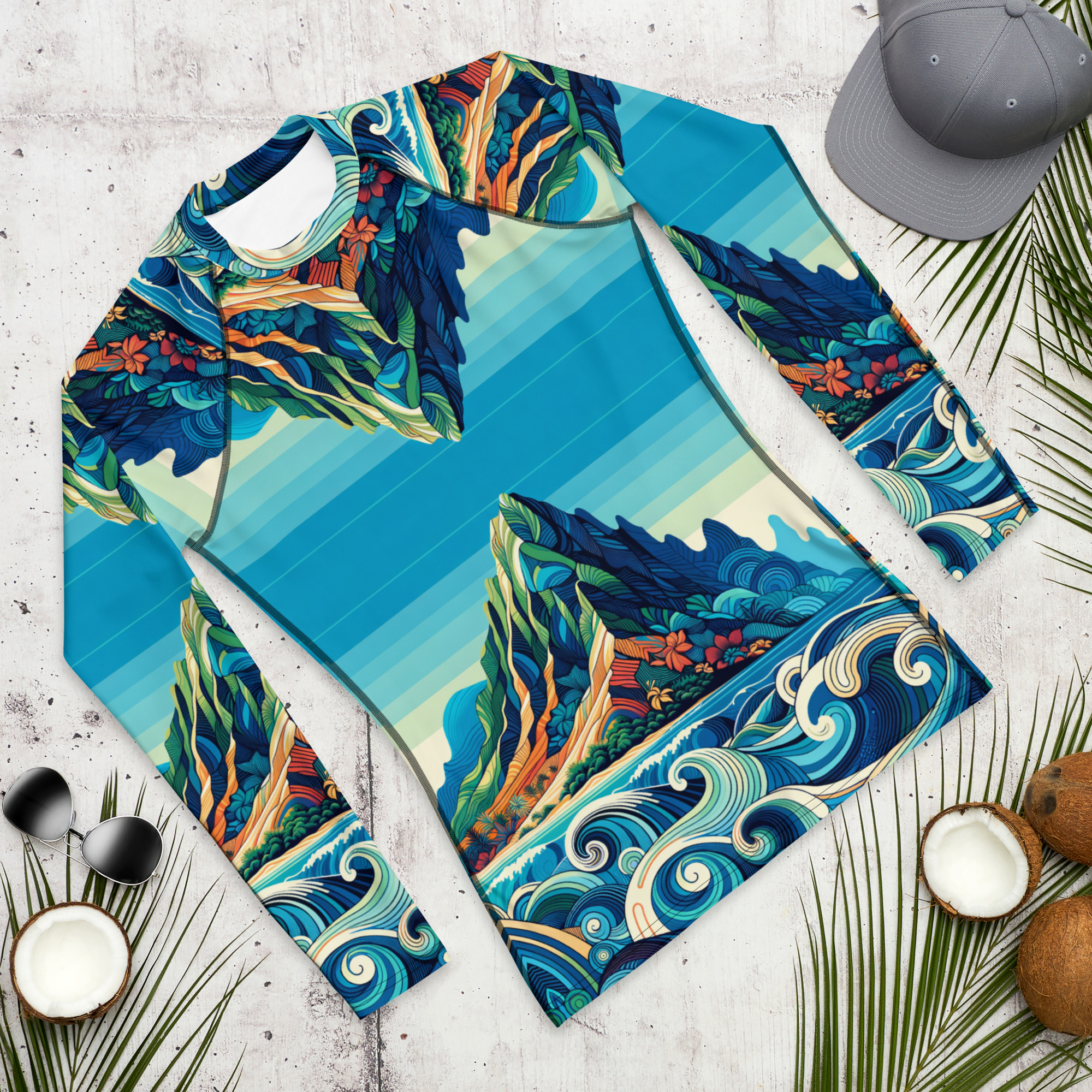Mauka 2 Makai Men's Rash Guard - Image 4