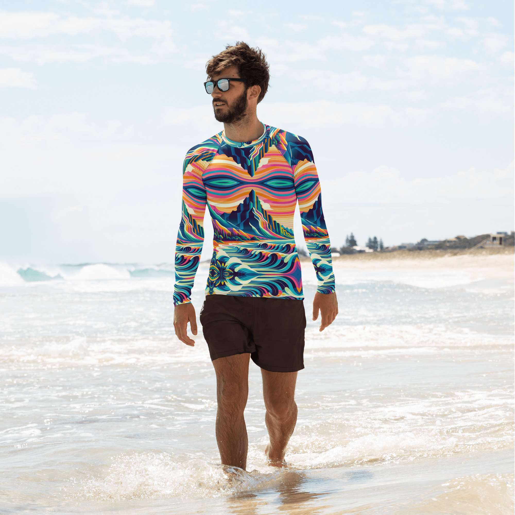 Mauka 2 Makai Men's Rash Guard - Image 3
