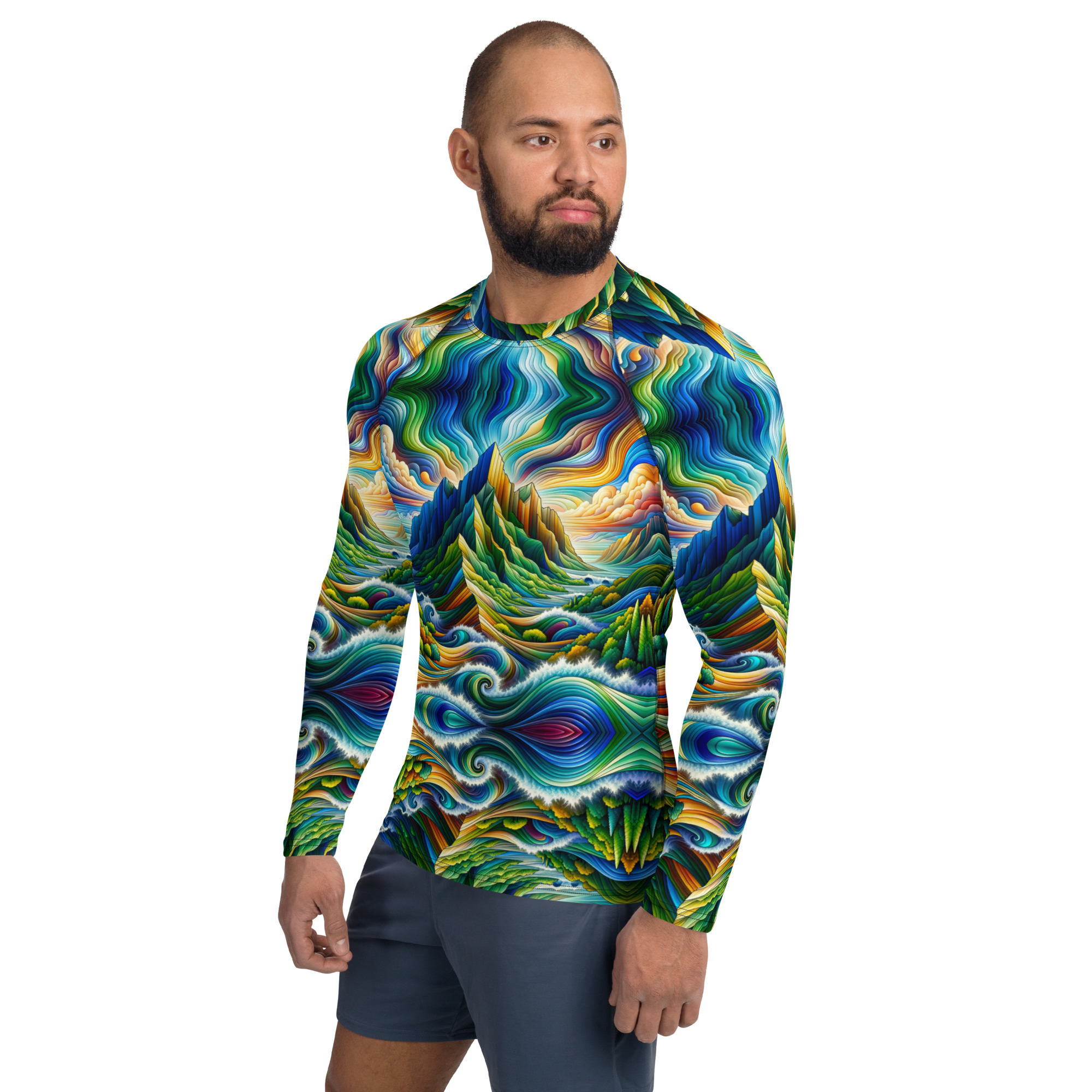 Mauka 2 Makai Men's Rash Guard - Image 2