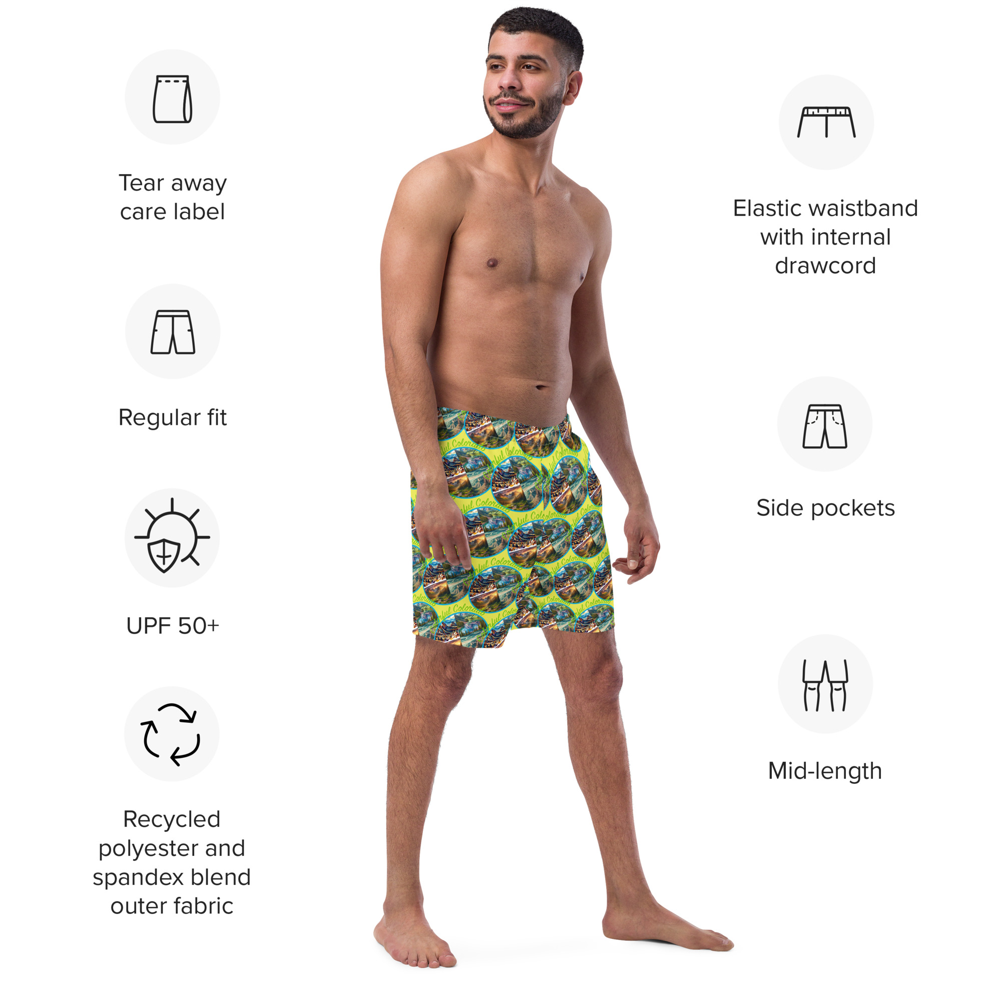Colorful Colorado Swim Trunks - Image 2