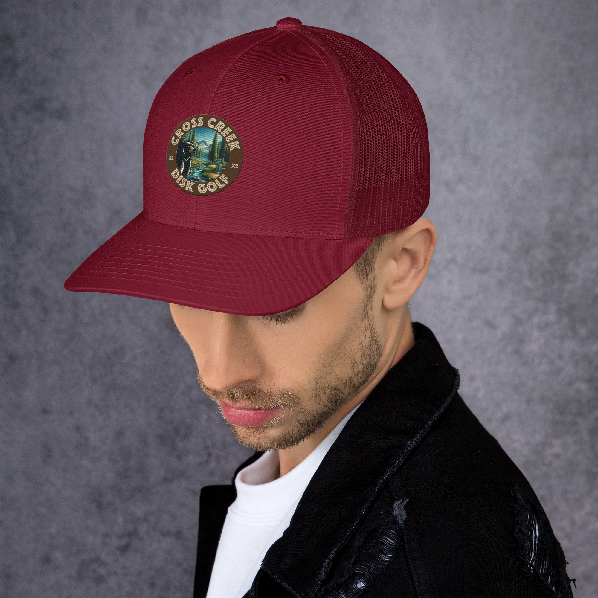 Cross Creek Disk Golf Trucker Cap All Color Embroidery - Image 9