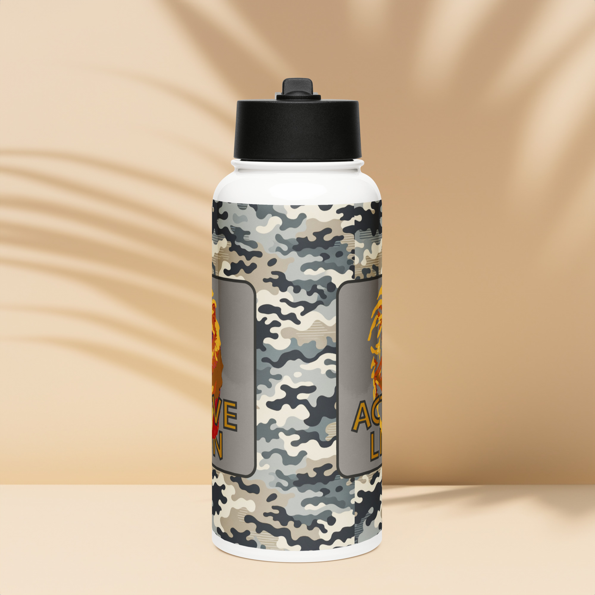 Active Lion Stainless Steel Water Bottle - Image 3