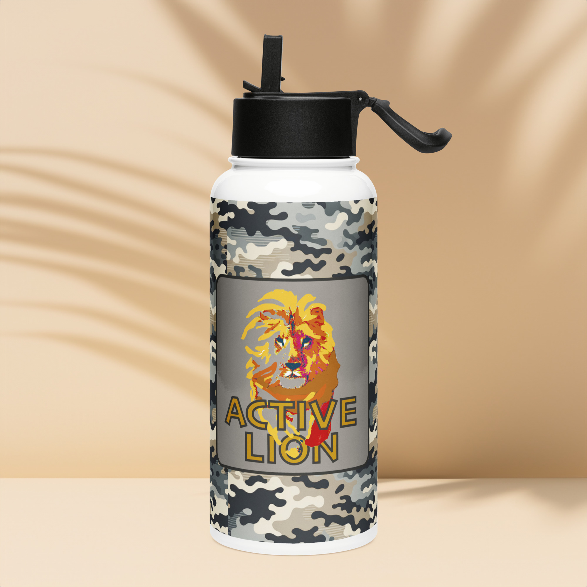 Active Lion Stainless Steel Water Bottle