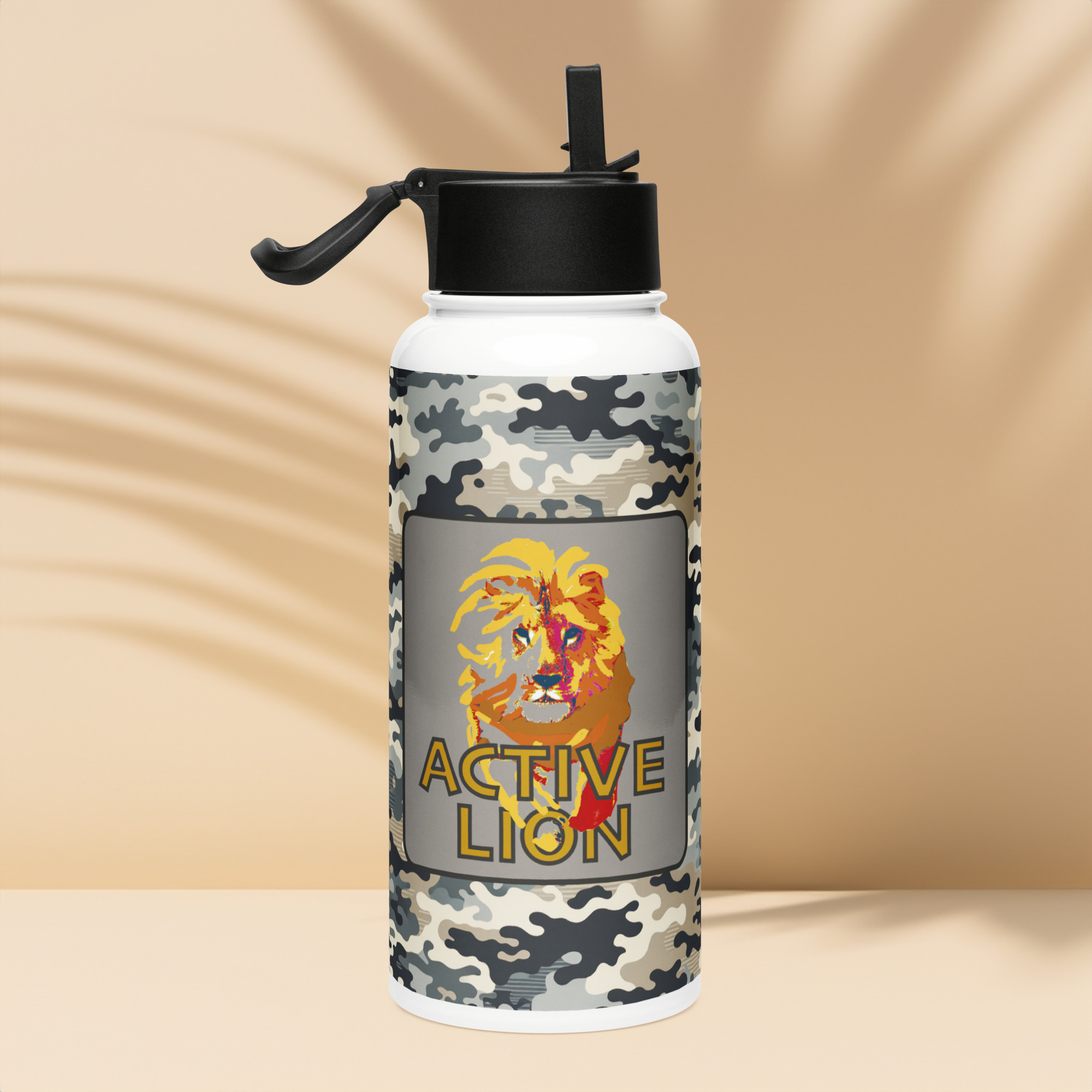 Active Lion Stainless Steel Water Bottle - Image 2