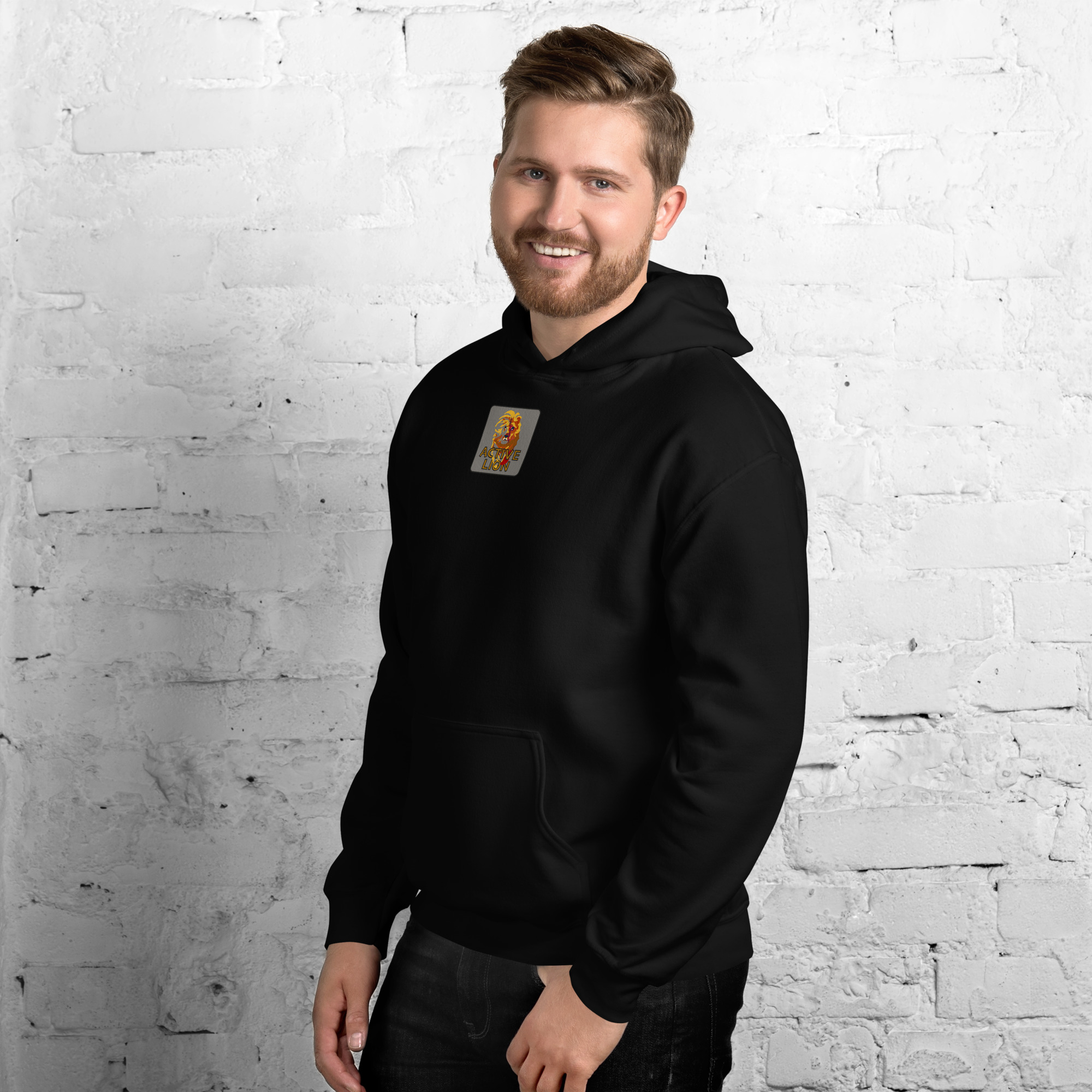 Active Lion Never Too Unisex Hoodie - Image 4