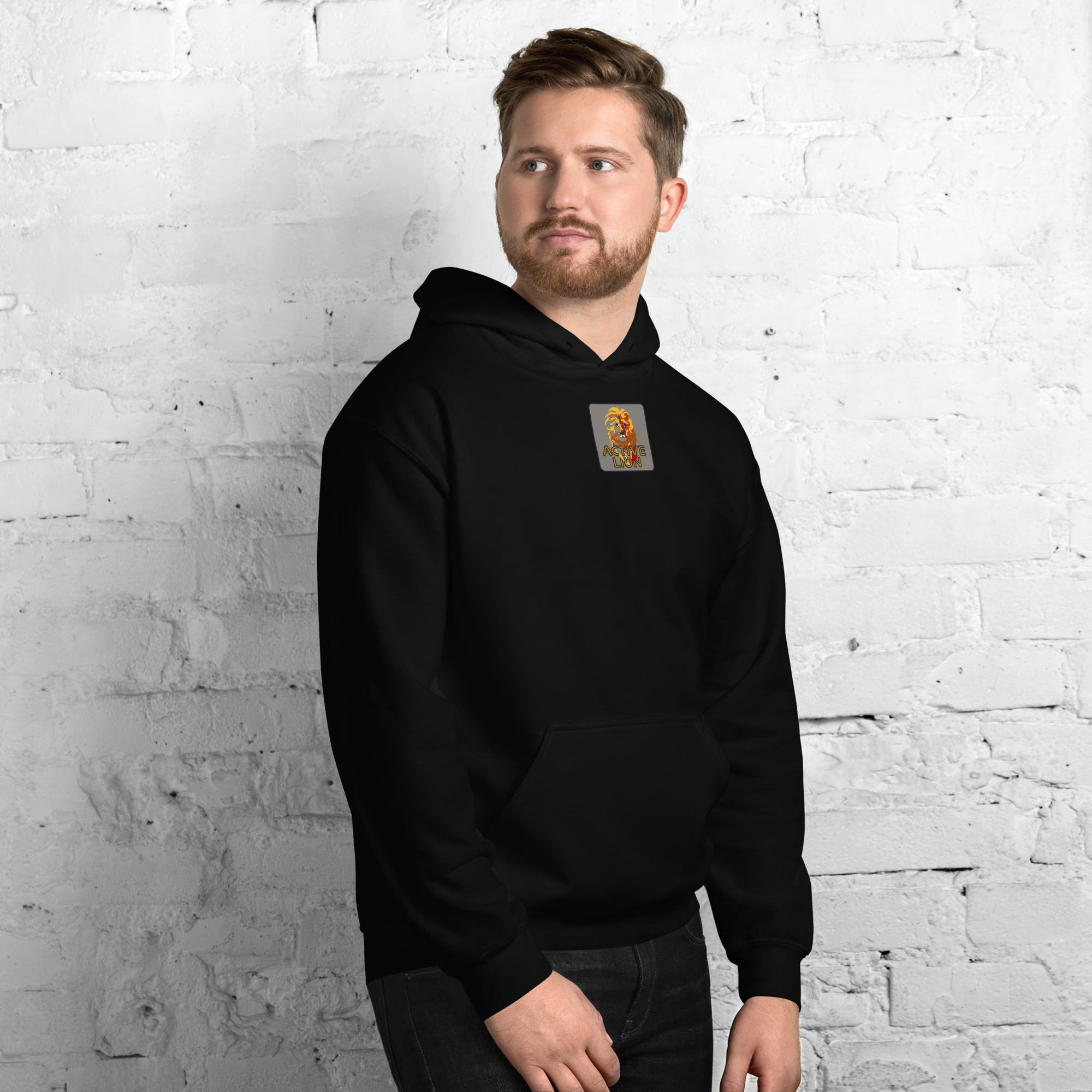 Active Lion Never Too Unisex Hoodie - Image 5