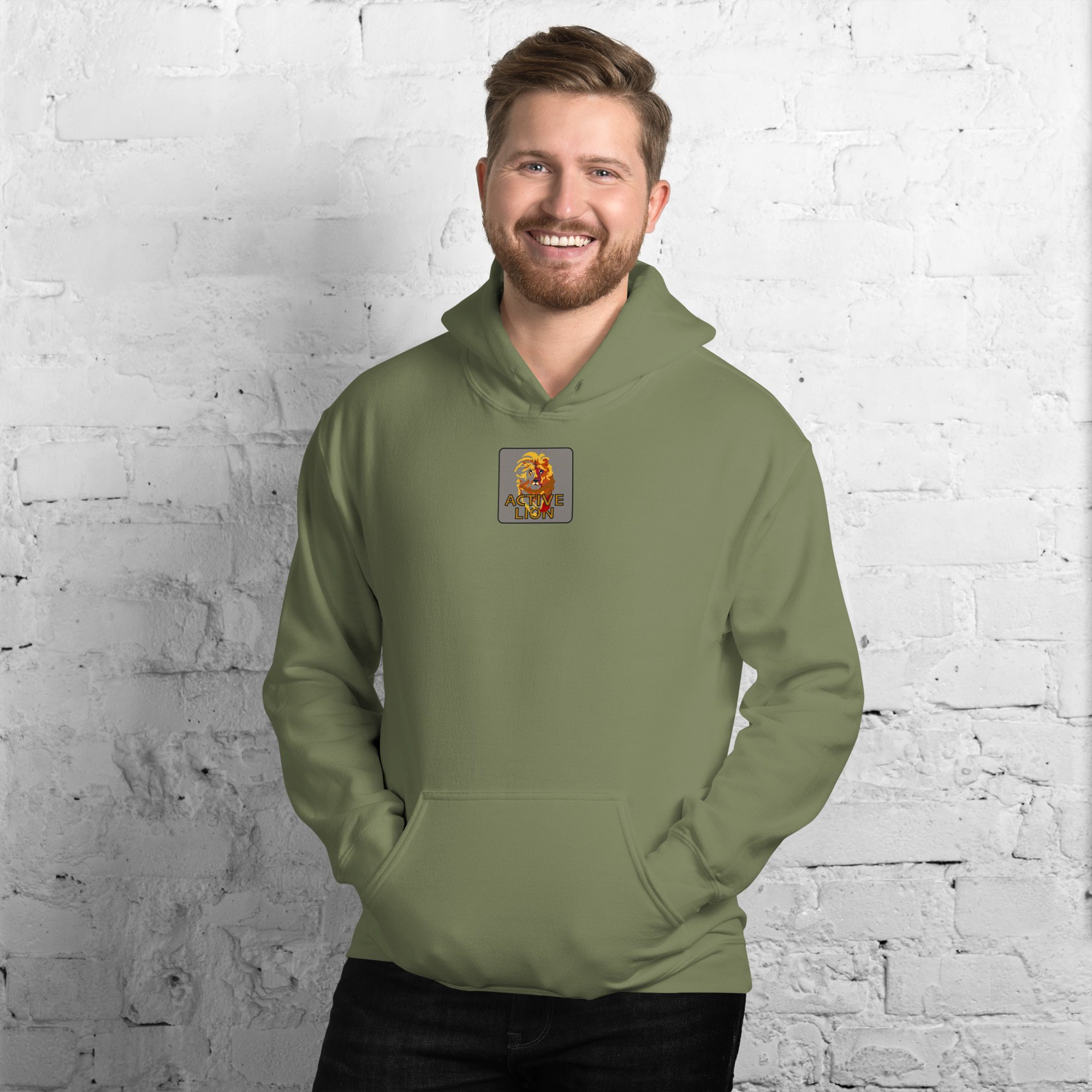 Active Lion Never Too Unisex Hoodie - Image 6