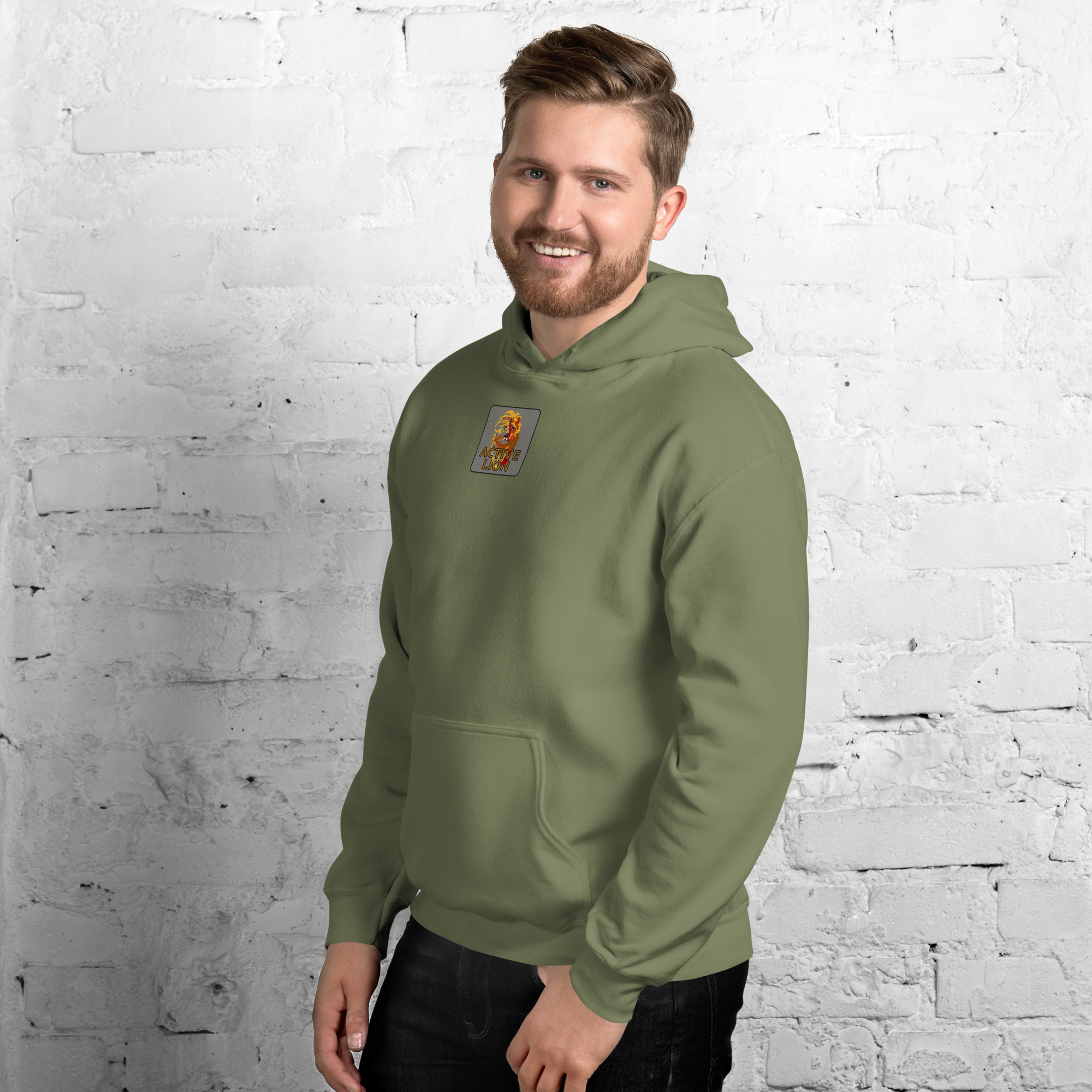 Active Lion Never Too Unisex Hoodie - Image 7