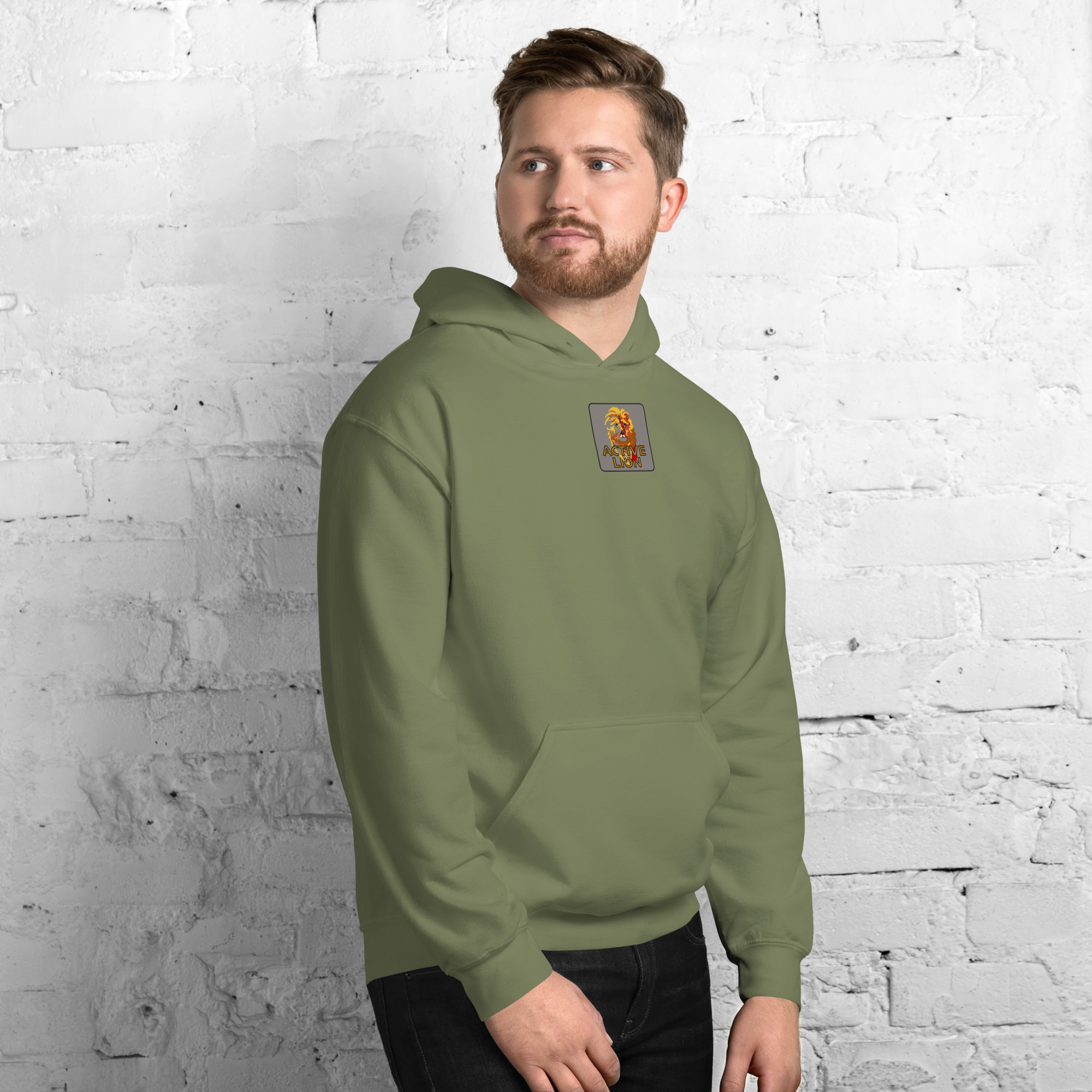 Active Lion Never Too Unisex Hoodie - Image 8