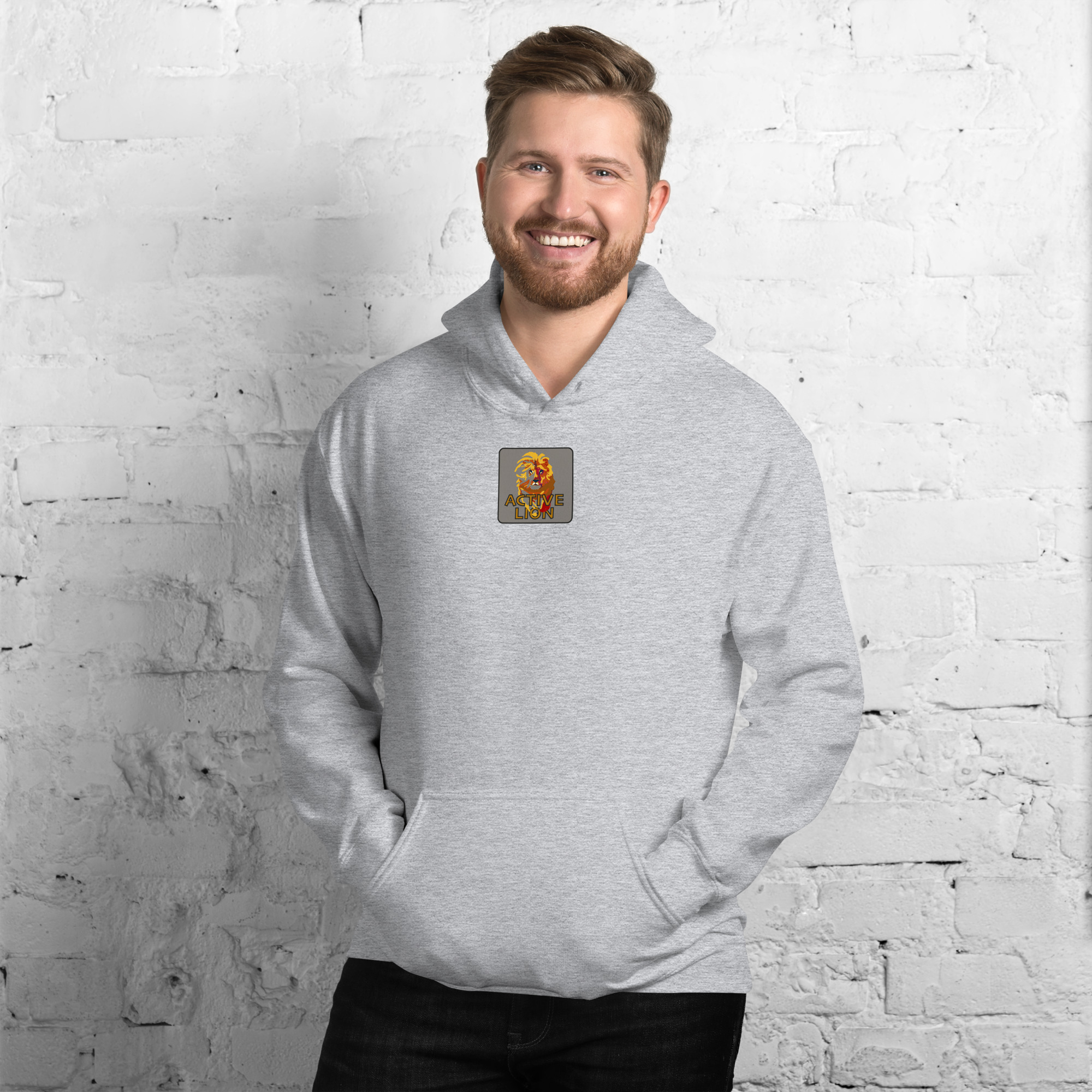 Active Lion Never Too Unisex Hoodie - Image 9