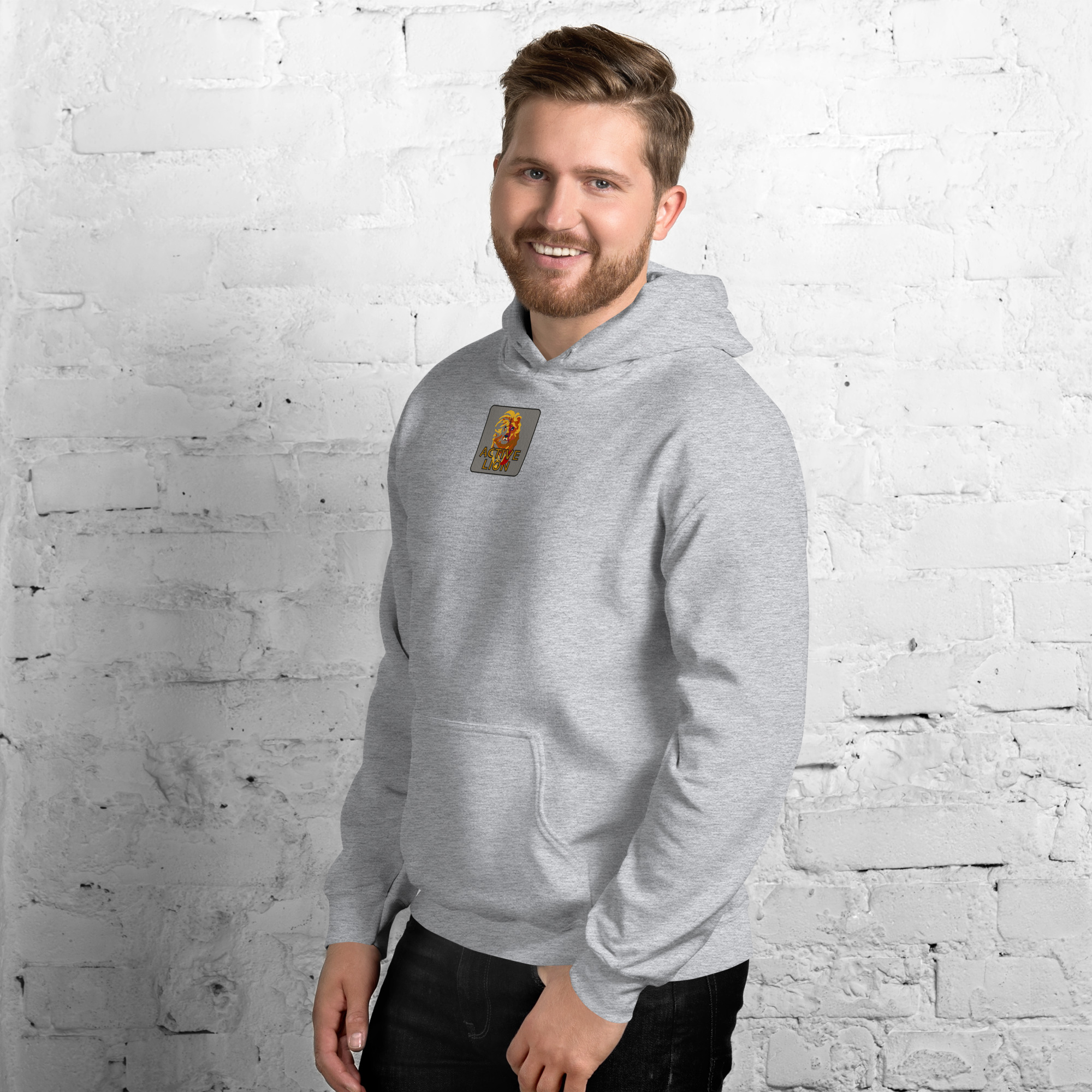 Active Lion Never Too Unisex Hoodie - Image 11