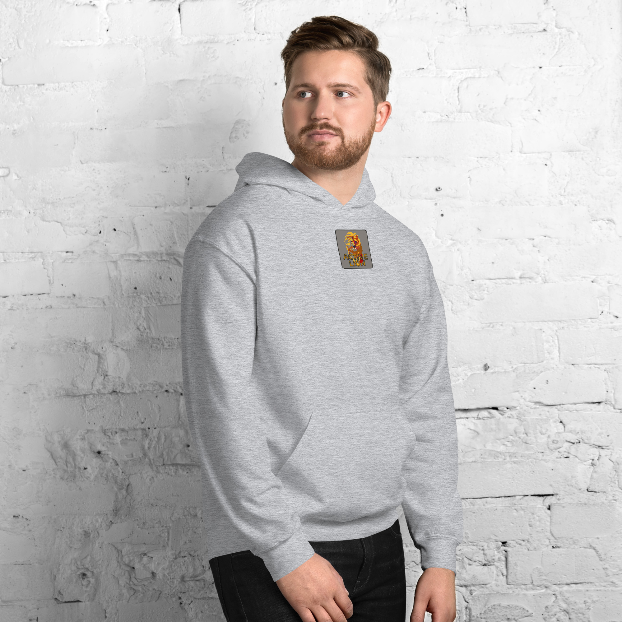 Active Lion Never Too Unisex Hoodie - Image 12
