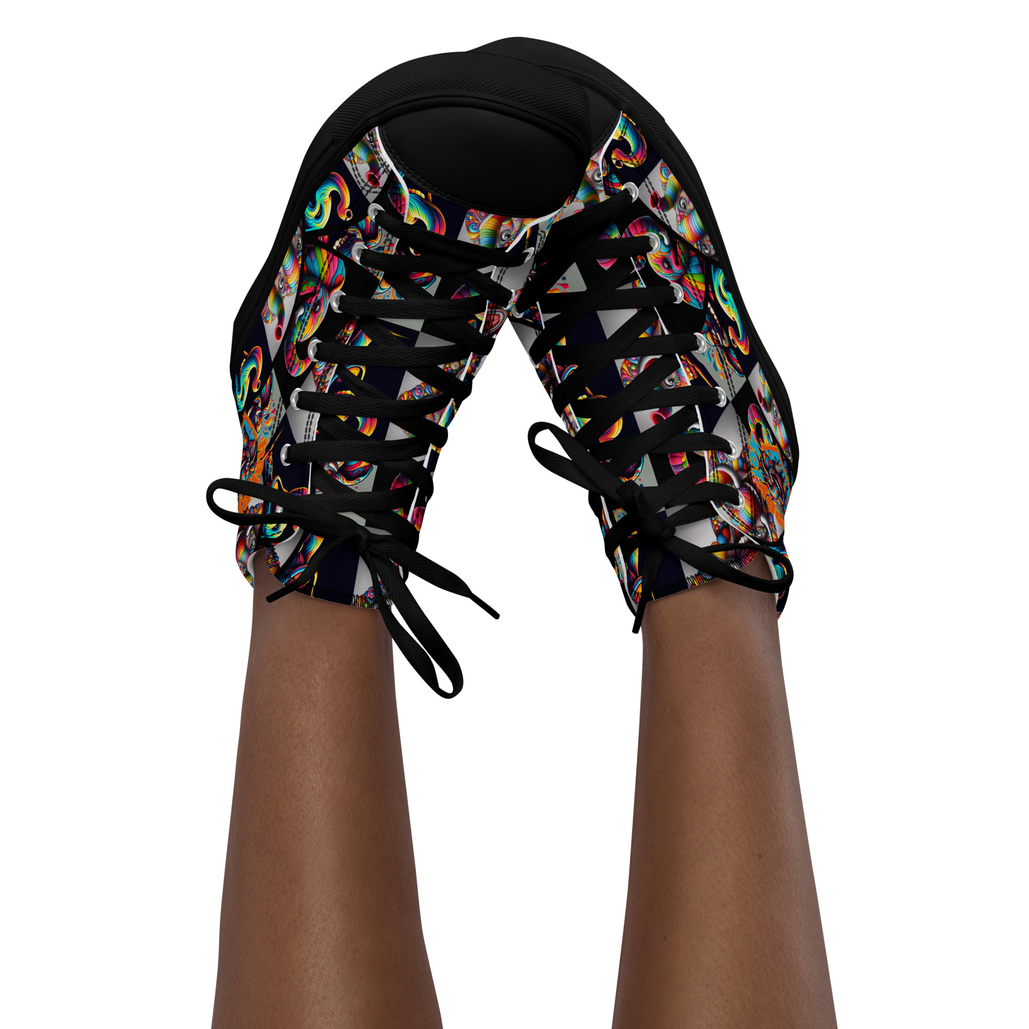 Happy Joy Women’s High Top Canvas Shoes - Image 4