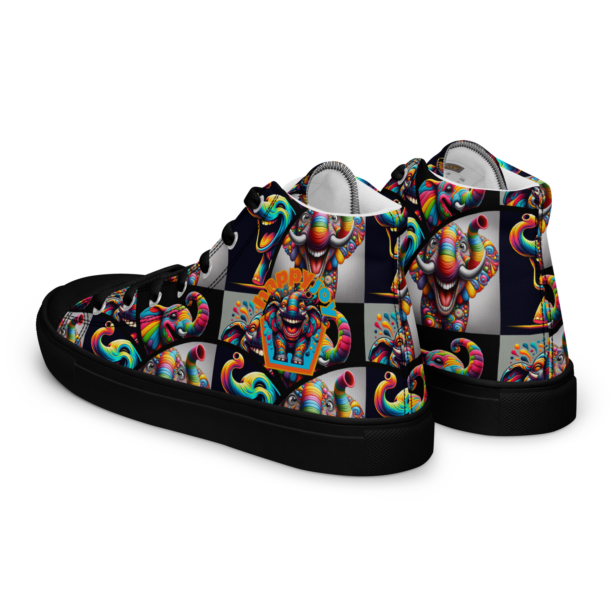 Happy Joy Women’s High Top Canvas Shoes - Image 7