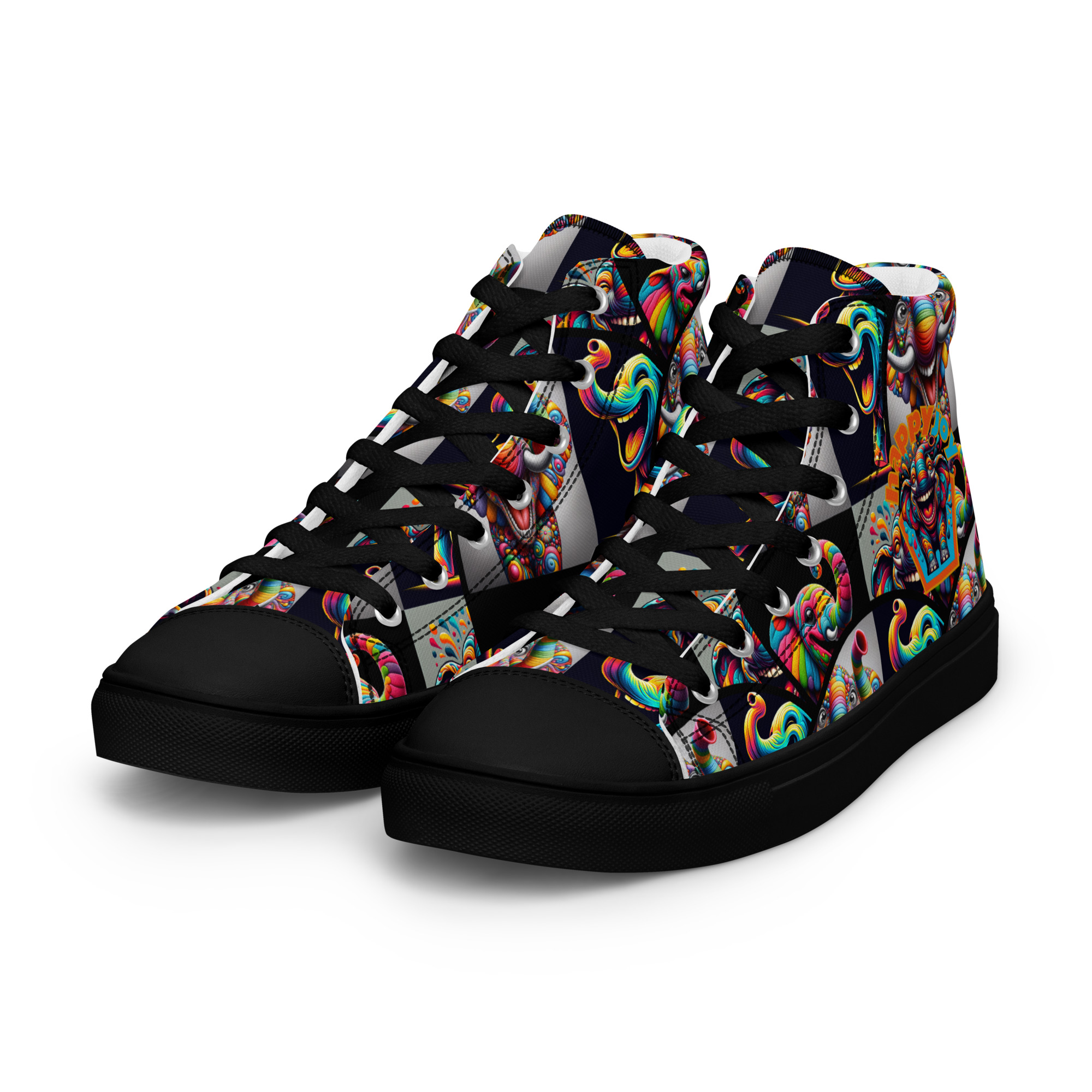 Happy Joy Women’s High Top Canvas Shoes - Image 8