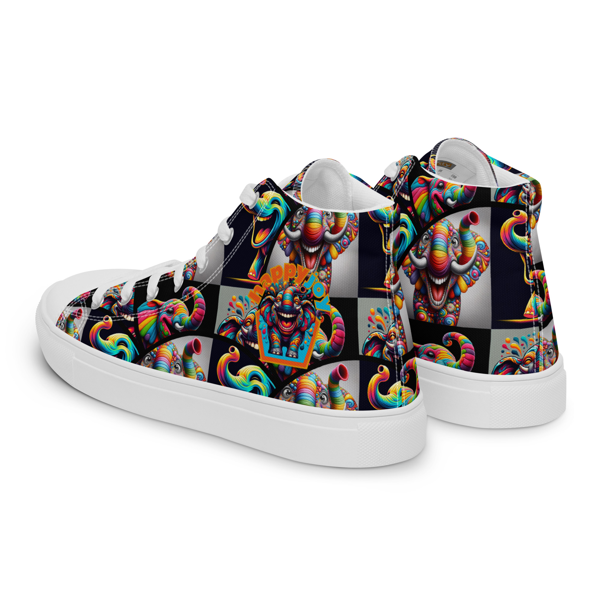 Happy Joy Women’s High Top Canvas Shoes - Image 16