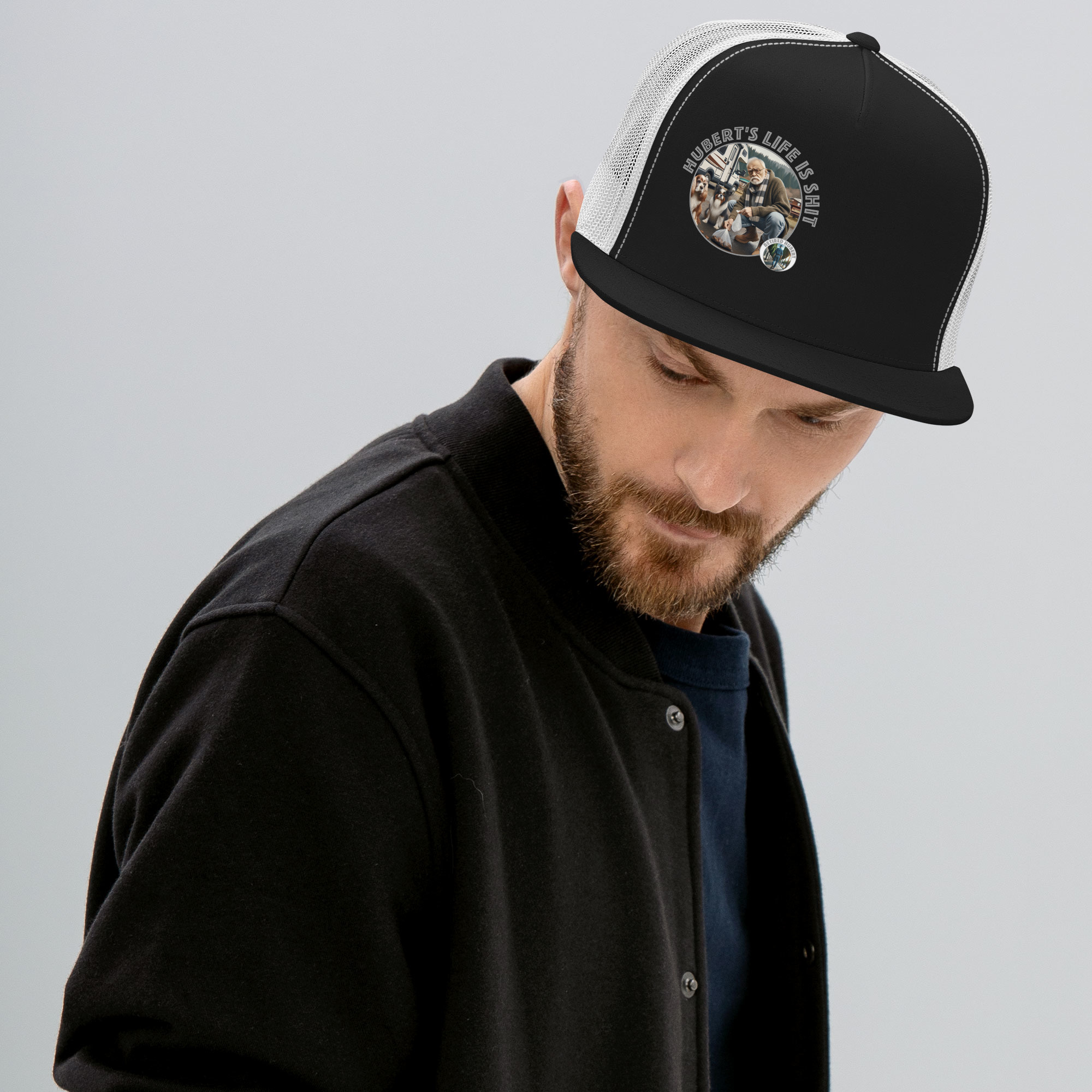 Retired Hubert Life is Sht Trucker Cap