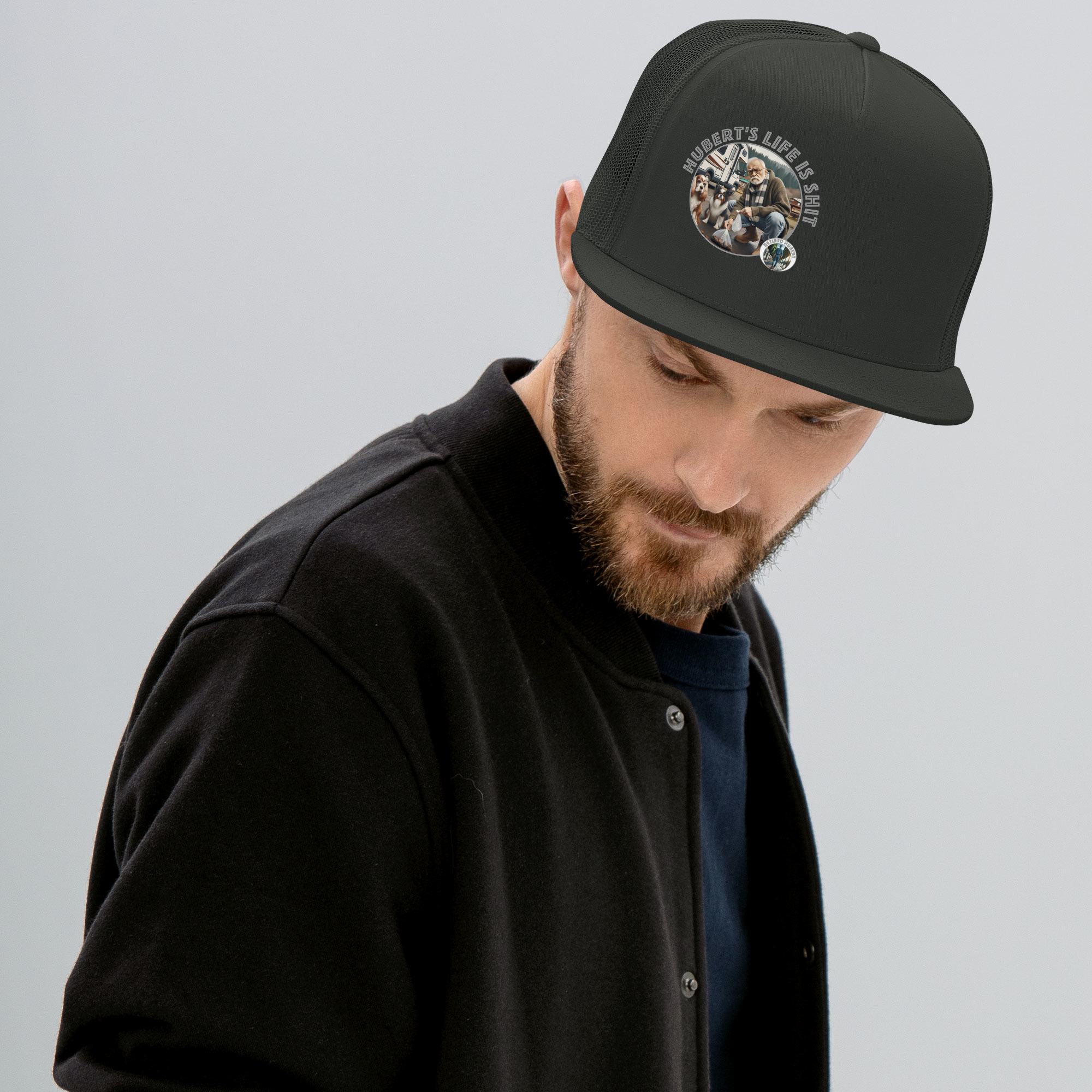 Retired Hubert Life is Sht Trucker Cap - Image 4