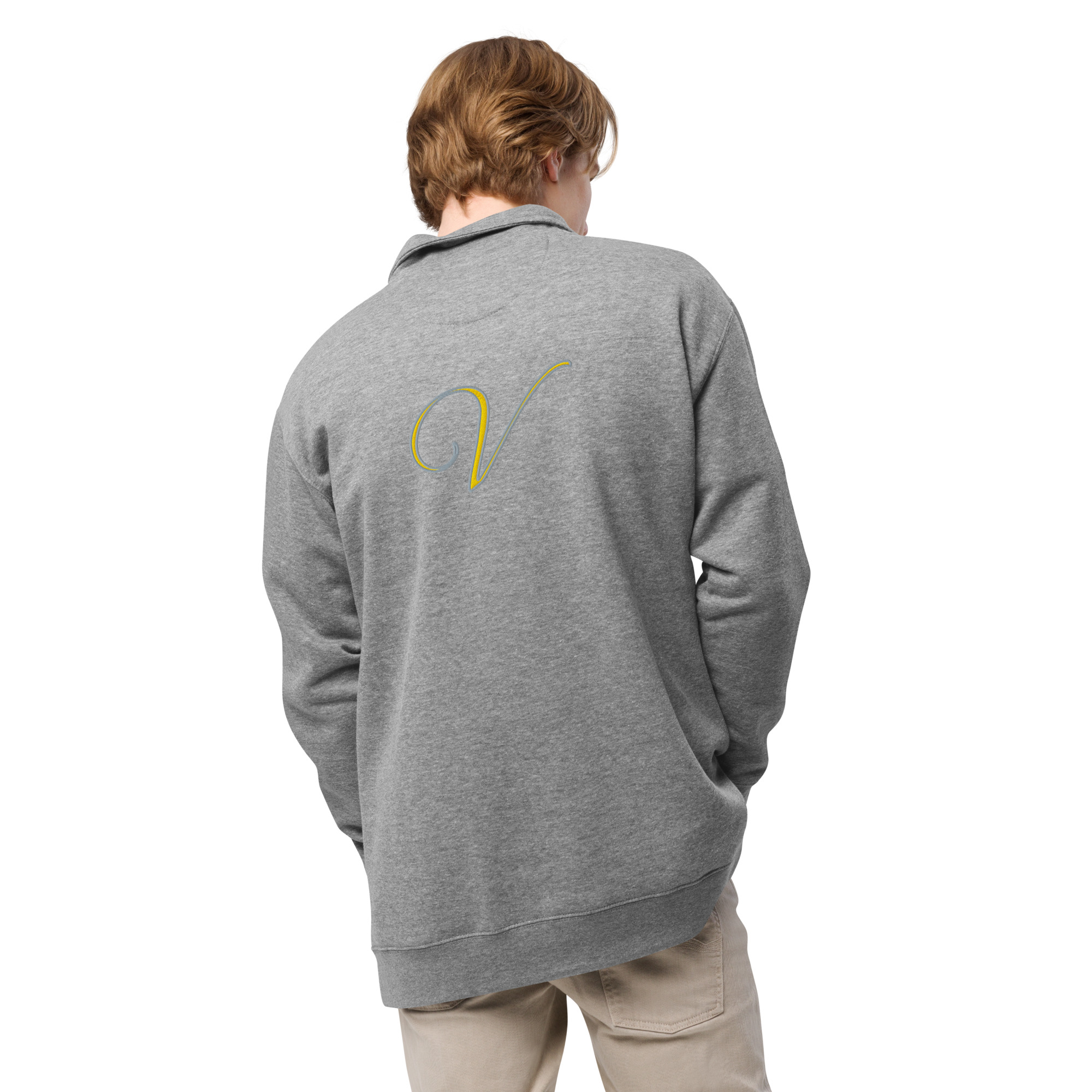 Vohme Gold V Unisex fleece pullover - Image 7